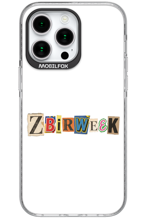 Zbirweek (white) 2.0 - Apple iPhone 15 Pro Max