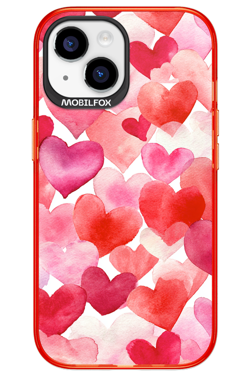 Water Painted Heart 2.0 - Apple iPhone 15