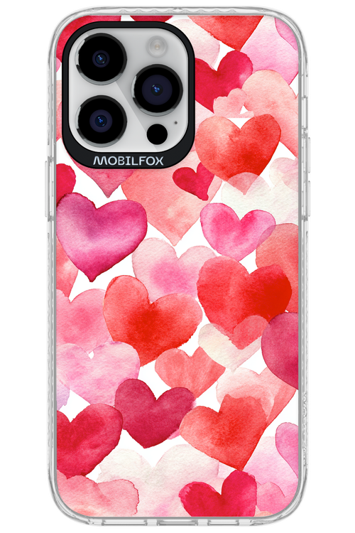Water Painted Heart - Apple iPhone 14 Pro Max