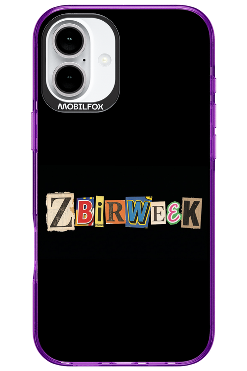 Zbirweek (black) 2.0 - Apple iPhone 16 Plus