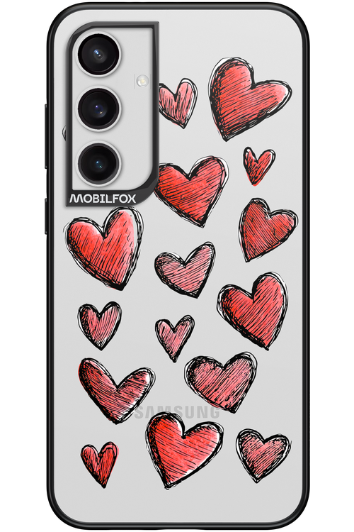 Red Love Transparent - Samsung Galaxy S24+