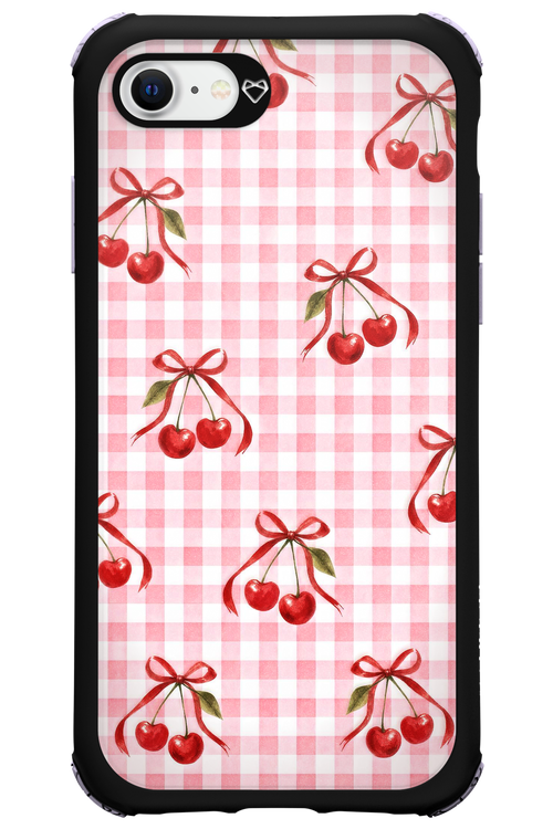 Pink Cherry Checked 2.0 - Apple iPhone 8