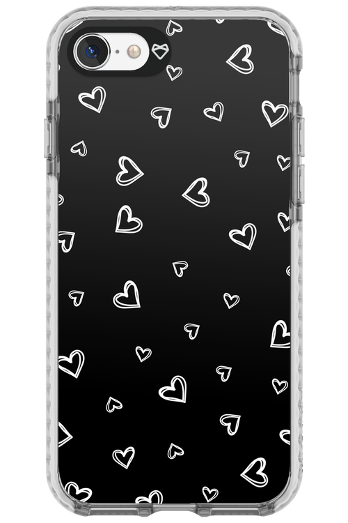 Monochrome Hearts 2.0 - Apple iPhone 7