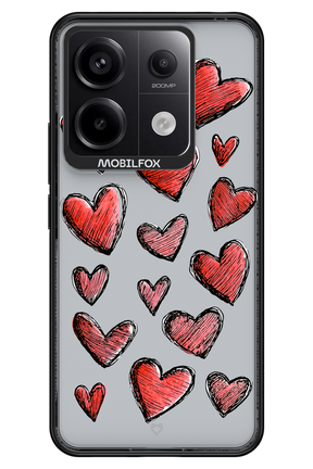 Red Love Transparent - Xiaomi Redmi Note 13 Pro 5G