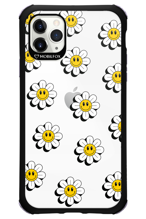 Smiley Flowers Transparent - Apple iPhone 11 Pro Max