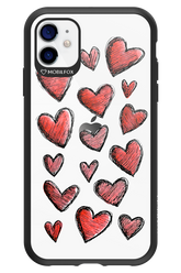Red Love Transparent - Apple iPhone 11