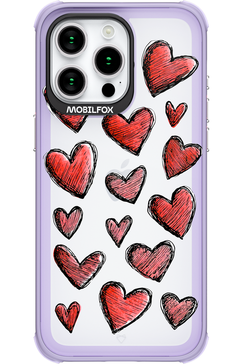 Red Love Transparent - Apple iPhone 15 Pro Max