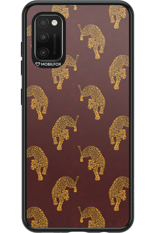 Burgundy Leopard Pattern - Samsung Galaxy A41