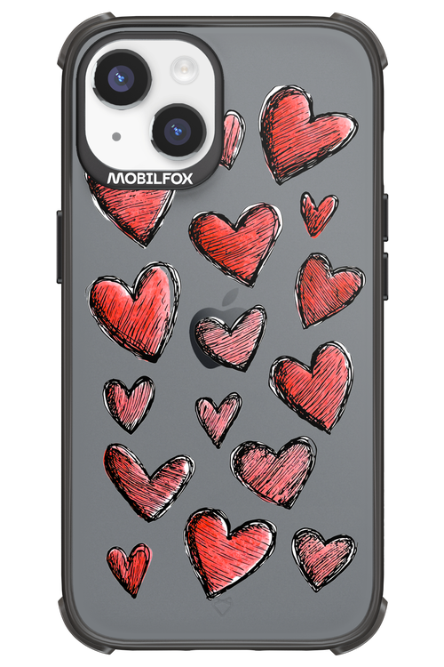 Red Love Transparent - Apple iPhone 14