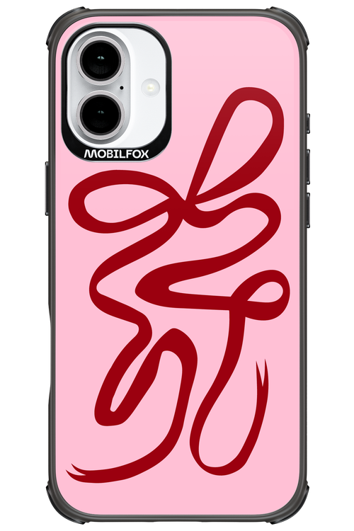 Burgundy Bow - Apple iPhone 16 Plus