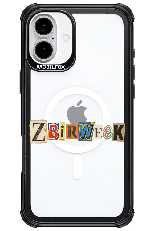 Zbirweek (transparent) 2.0 - Apple iPhone 16 Plus
