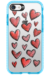 Red Love Transparent - Apple iPhone 7