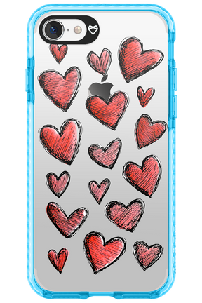 Red Love Transparent - Apple iPhone 7
