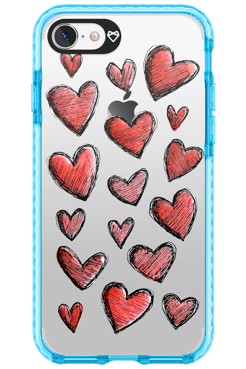 Red Love Transparent - Apple iPhone 7