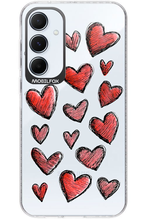 Red Love Transparent 2.0 - Samsung Galaxy A55