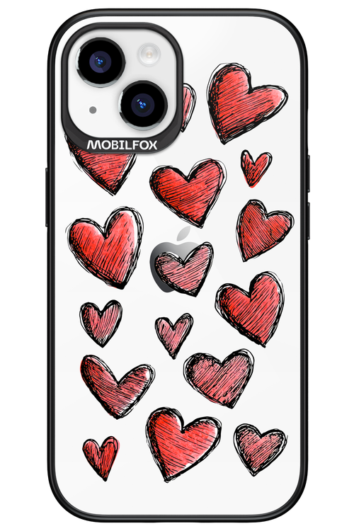 Red Love Transparent 2.0 - Apple iPhone 15