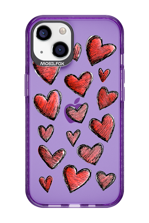 Red Love Transparent - Apple iPhone 13