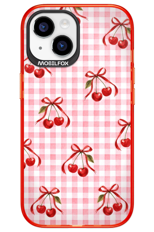 Pink Cherry Checked 2.0 - Apple iPhone 15