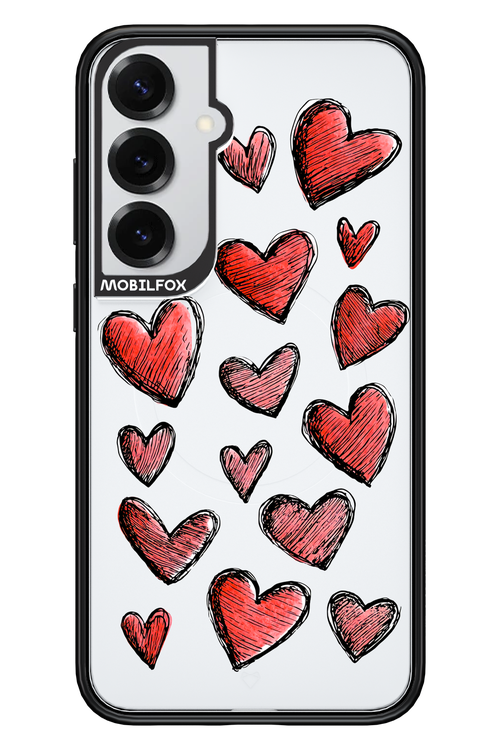 Red Love Transparent 2.0 - Samsung S25+
