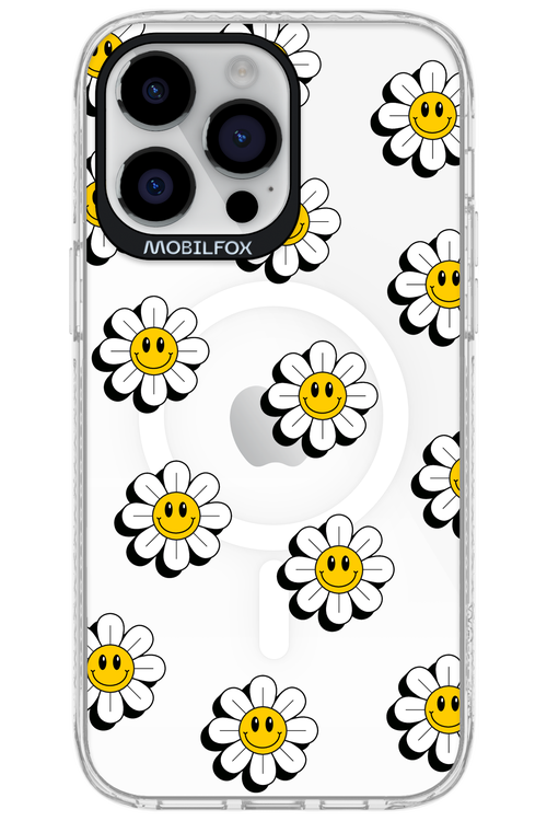 Smiley Flowers Transparent - Apple iPhone 14 Pro Max