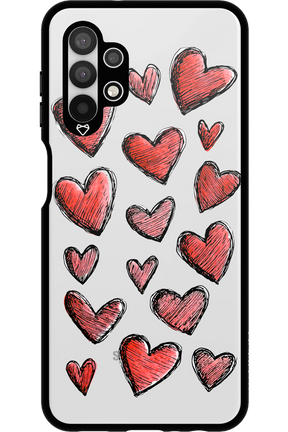 Red Love Transparent - Samsung Galaxy A13 4G