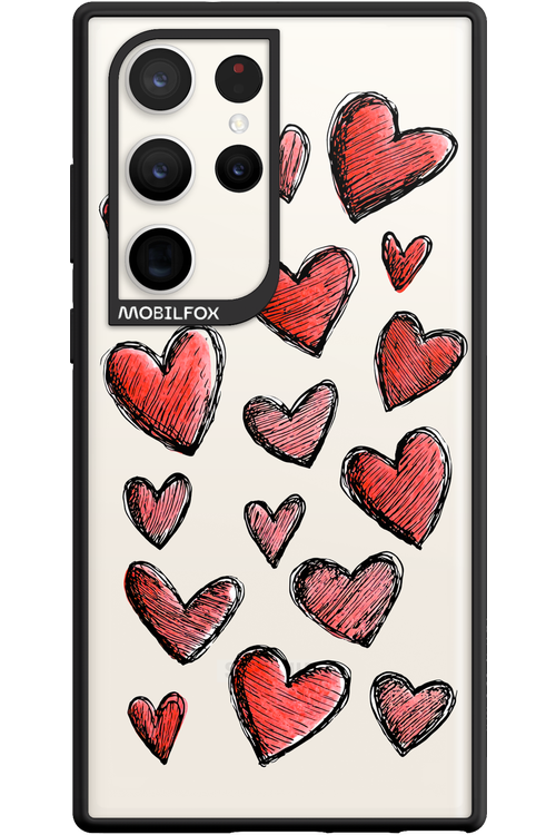 Red Love Transparent 2.0 - Samsung Galaxy S23 Ultra