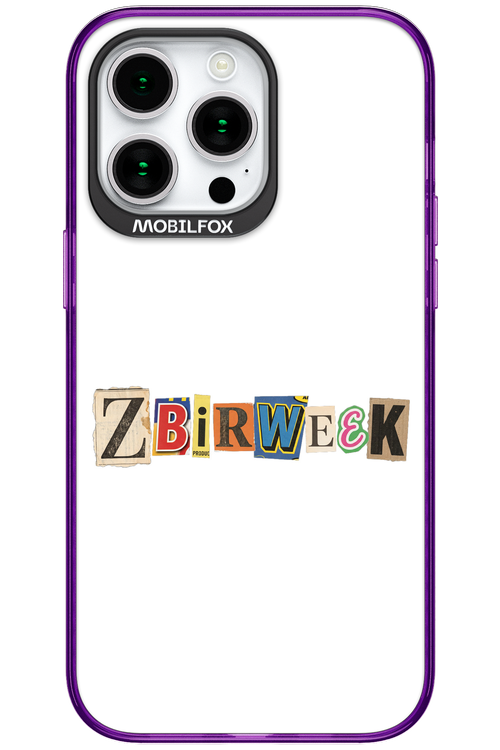 Zbirweek (white) 2.0 - Apple iPhone 15 Pro Max