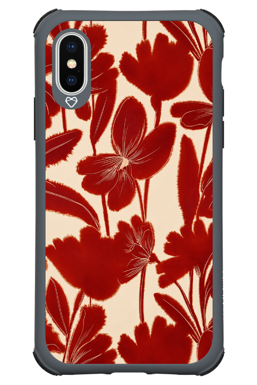 Burgundy Flowers 2.0 - Apple iPhone XS