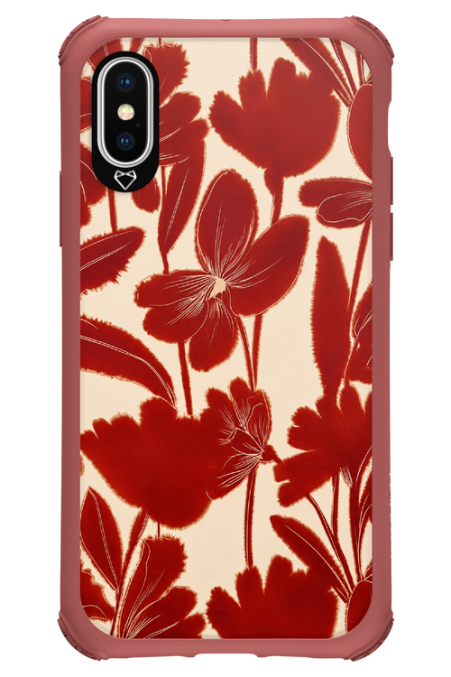 Burgundy Flowers 2.0 - Apple iPhone XS