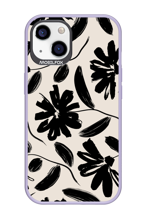 Monochrome Flowerss - Apple iPhone 13