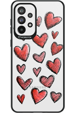 Red Love Transparent - Samsung Galaxy A73