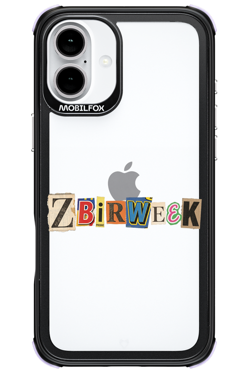 Zbirweek (transparent) 2.0 - Apple iPhone 16 Plus
