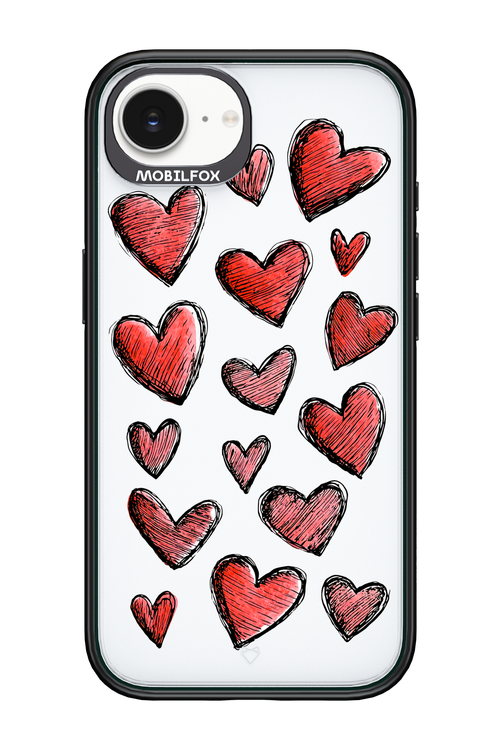 Red Love Transparent - Apple iPhone 16e