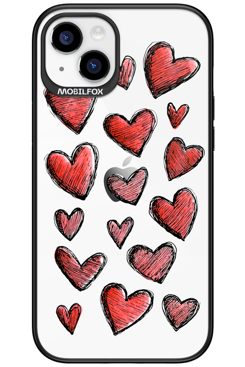 Red Love Transparent 2.0 - Apple iPhone 15 Plus