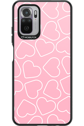 Line Heart Pink - Xiaomi Redmi Note 10