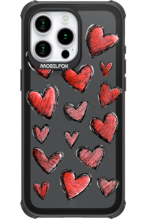 Red Love Transparent - Apple iPhone 15 Pro Max