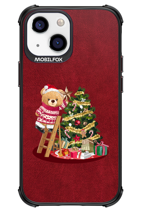 Christmas Bear (Burgundy) - Apple iPhone 13 Mini