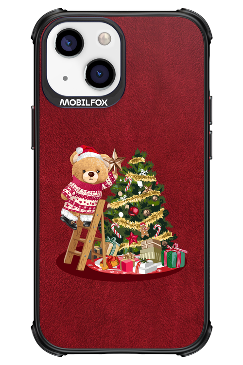Christmas Bear (Burgundy) - Apple iPhone 13 Mini