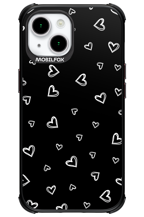 Monochrome Hearts 2.0 - Apple iPhone 15