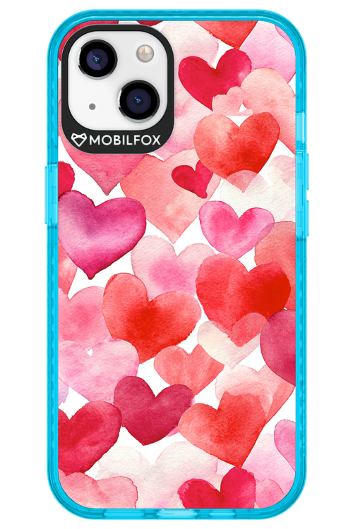 Water Painted Heart 2.0 - Apple iPhone 13