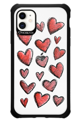 Red Love Transparent - Apple iPhone 11