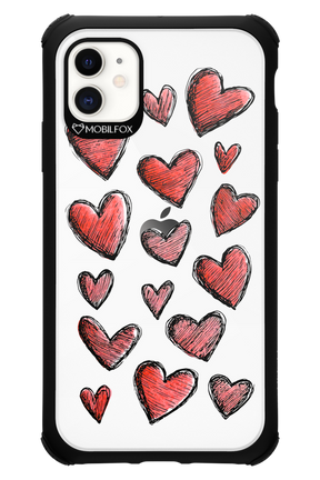 Red Love Transparent - Apple iPhone 11