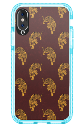 Burgundy Leopard Pattern - Apple iPhone XS