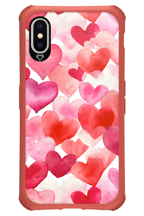 Water Painted Heart - Apple iPhone X