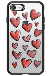 Red Love Transparent - Apple iPhone 7