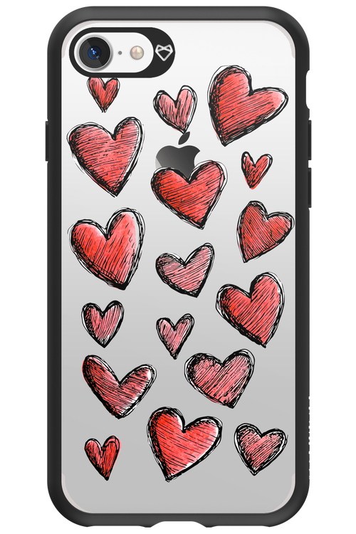 Red Love Transparent - Apple iPhone 7