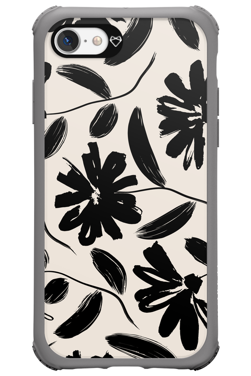 Monochrome Flowerss - Apple iPhone 7