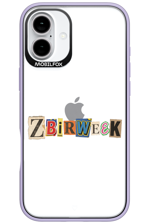 Zbirweek (transparent) 2.0 - Apple iPhone 16 Plus