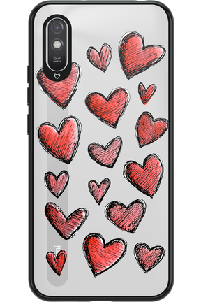 Red Love Transparent - Xiaomi Redmi 9A
