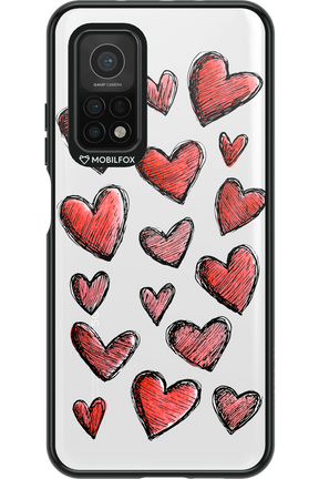 Red Love Transparent - Xiaomi Mi 10T 5G